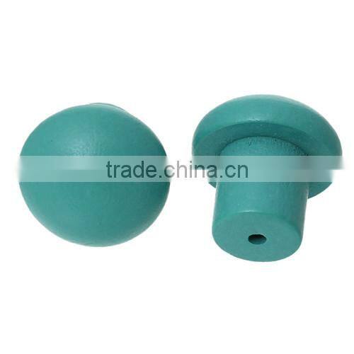 Malachite green Mushroom Wood Jewelry Case Box Drawer Pull Handle Knobs 20mmx20mm