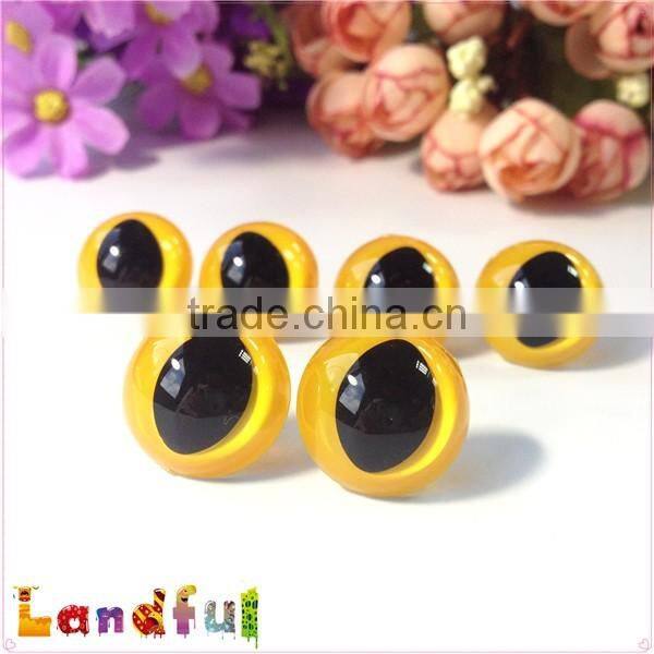 15mm Yellow Amigurumi Doll Plush Animal Toys Plastic Safety Cat Eyes