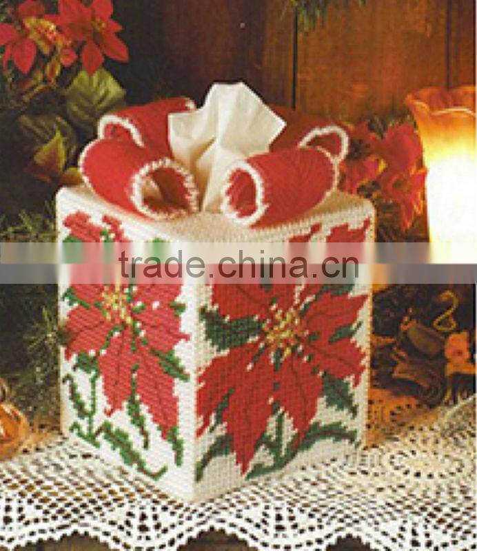DIY goods,3D Cross stitch Embroidery.beautiful.Tissue Box-007-01