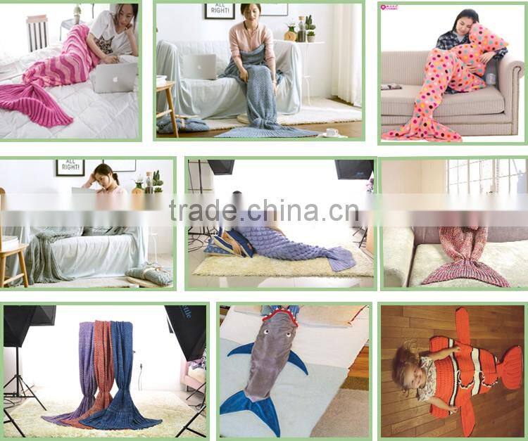 China Factory Children Soft Mermaid Tail Blankets