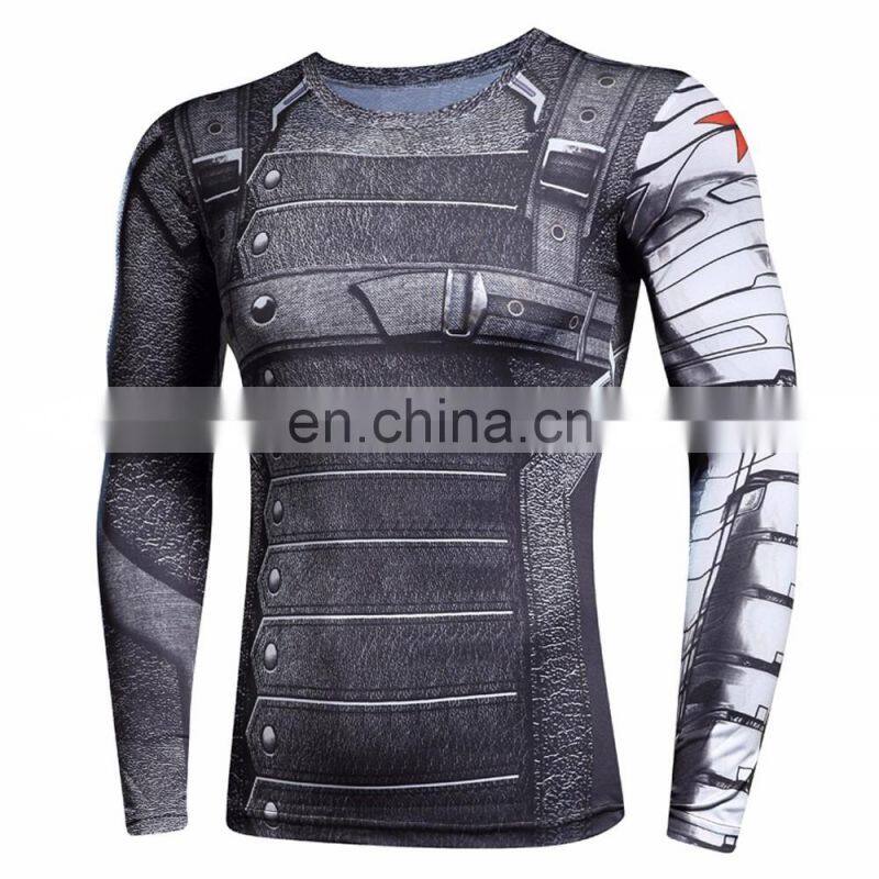2017 New products sports sublimation compression shirt for men