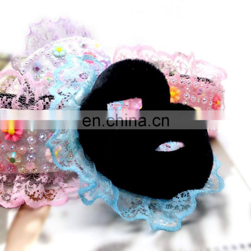 New style Nylon lace flat back rhinestones flower Hair Bun Maker magic buns hair
