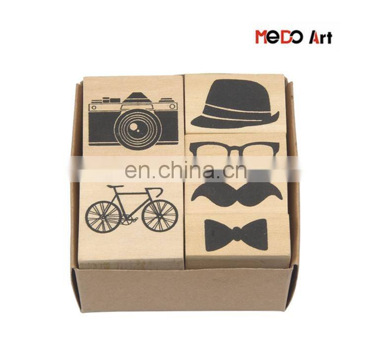 Wholesale Non toxic Wooden Kids Toy Stamps Drawing Toy