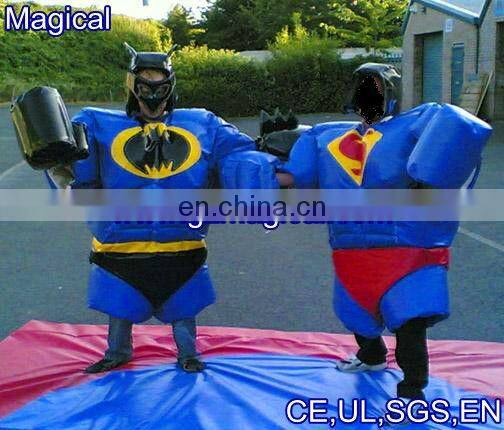 Foam padded infltable sumo suits
