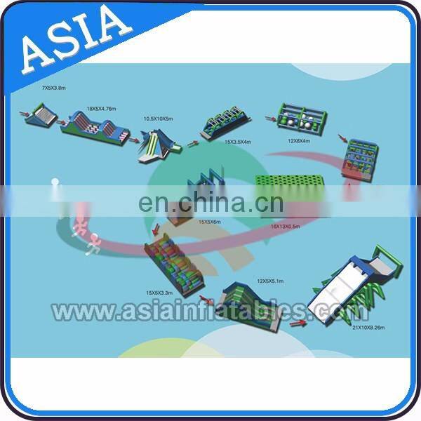 Inflatable Adult Inflatable Obstacle Course, Insane Inflatable Run Obstacles For Adults