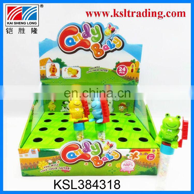 24PCS plastic dog cattle wind up kids candy toys