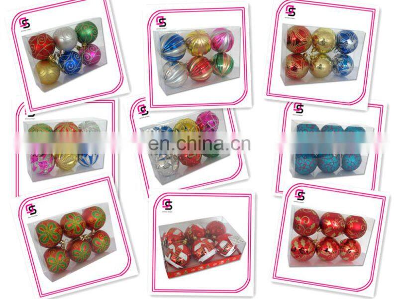 Plastic Christmas ball ,Christmas tree ball,Christmas hang-painted ball 3/S
