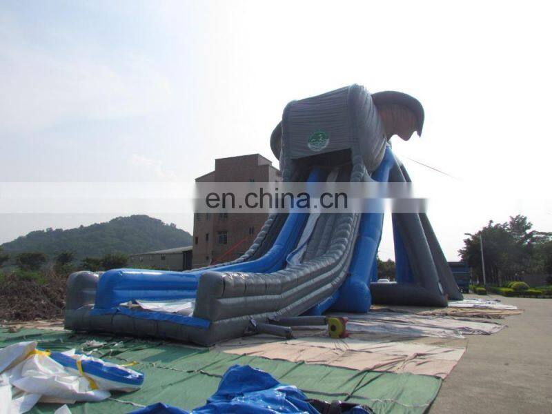 Giant inflatable water slide blue inflatable water slide for kids and adults
