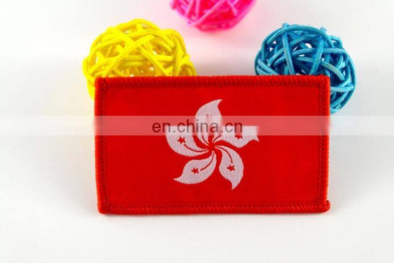 die-cut shape beatiful white background school woven badge customized cheap woven badge for kids personal woven badge for cloth