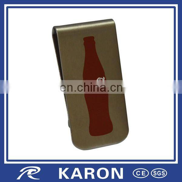 cheap metal paper clip with laser engraved logo