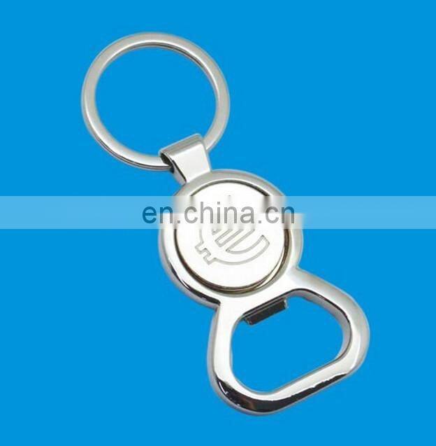 3D zinc alloy keychain bottle opener with epoxy logo