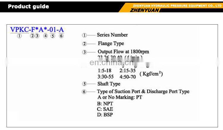 Variable hydraulic vane pump VPKC-F20-A1-01-1