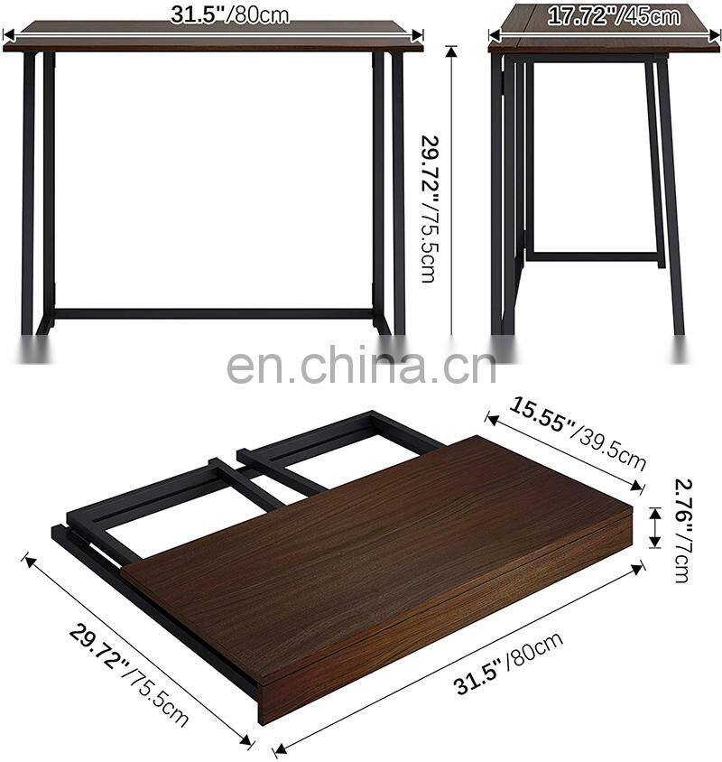 Folding No-Assembly Small Computer Desk Home Office Desk Foldable Table Study Writing Desk Workstation for Small Space