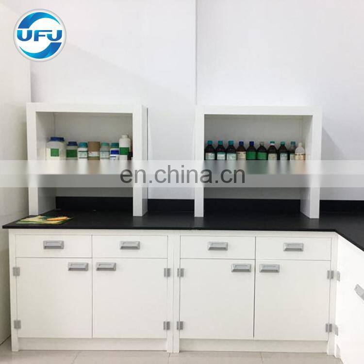 Laboratory Furniture Chemical Resistant PP Material Lab Wall Table with Sink and Faucet