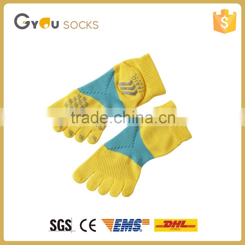private label luxury yoga socks five toe anti slip