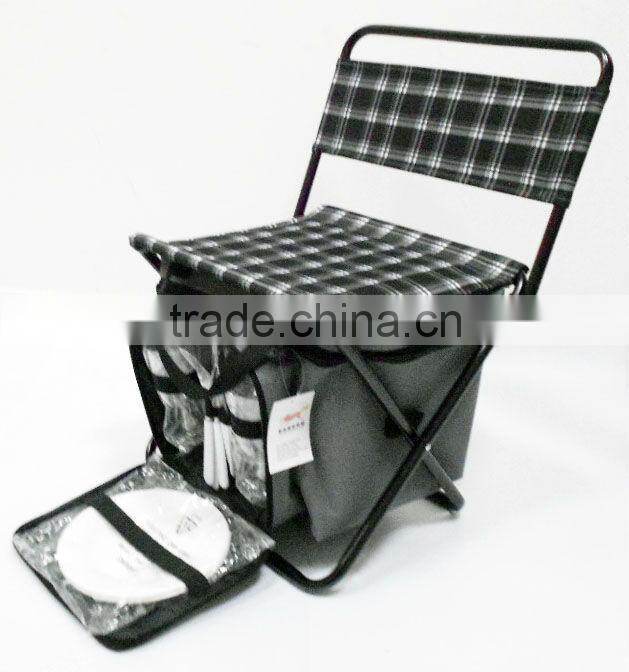 folding fishing cooler chair with shoulder strap