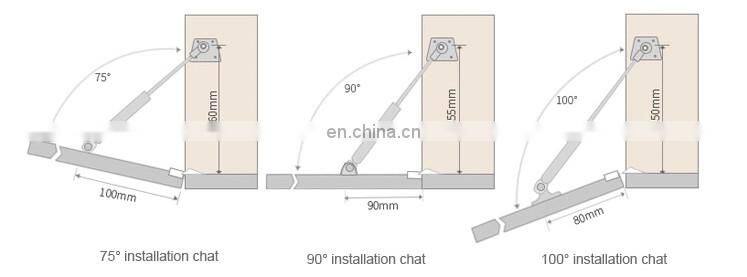gas spring for car rear truck length 480mm