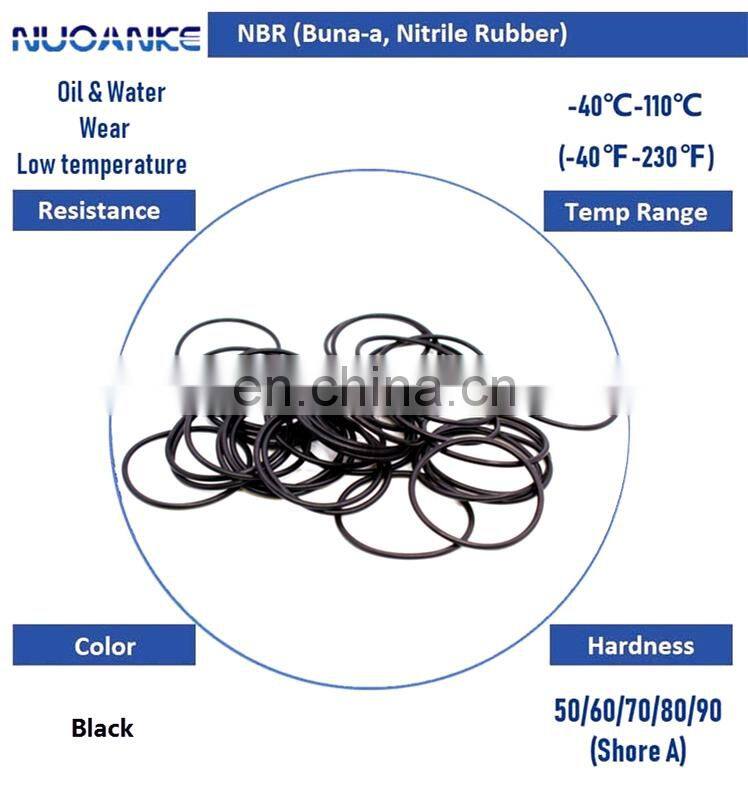Factory Price Oil Resistant Peroxide Cured Silicone Rubber O-Ring Black Green Fluorous Oring FKM NBR EPDM Rubber Sealing O Ring