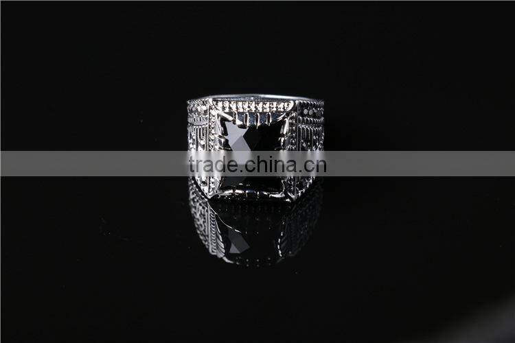 Fashion silver stone ring designs for men