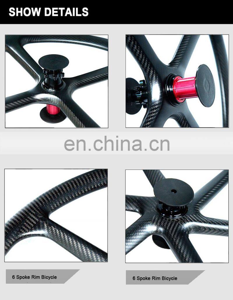 Lightcarbon 6-Spoke Carbon MTB Bike Wheelset for 29er Mountain Bicycle Wheels Logo Custom