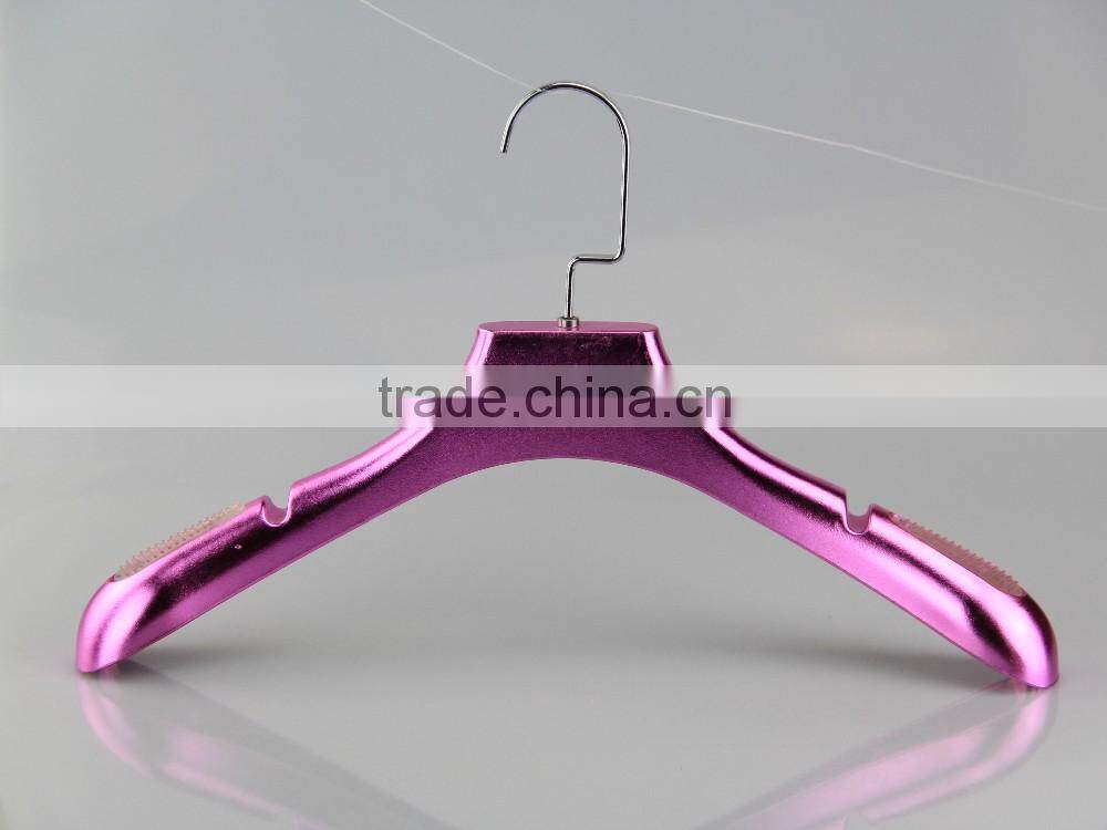 shiny plastic hanger electronic plated hanger