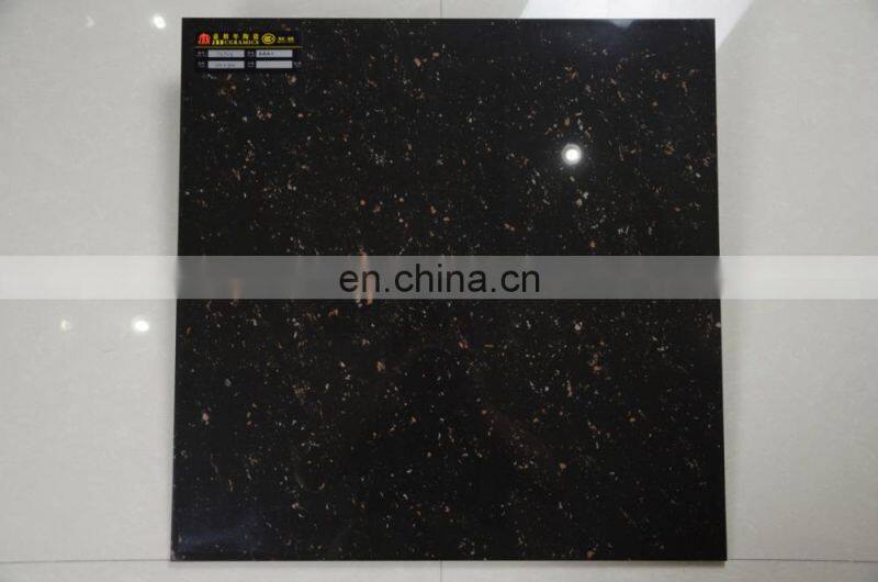 promotion price polished double loading black crystal tiles