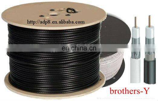 RG6 White Siamese Plenum Coax Cable, 1000 ft. RG6 with power