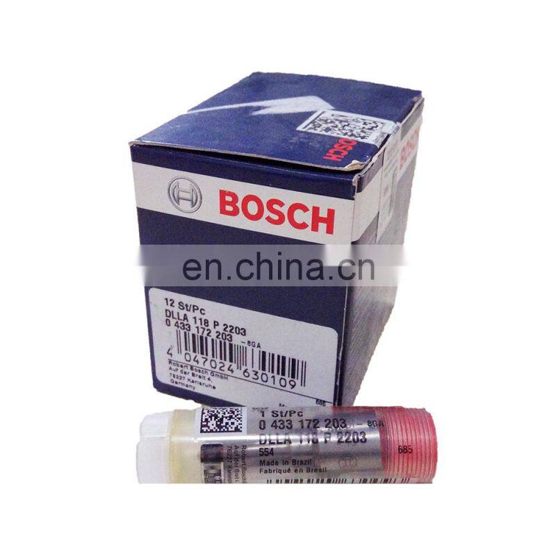 liwei nozzle DLLA118P2203 0433172203 for injector 0445120236