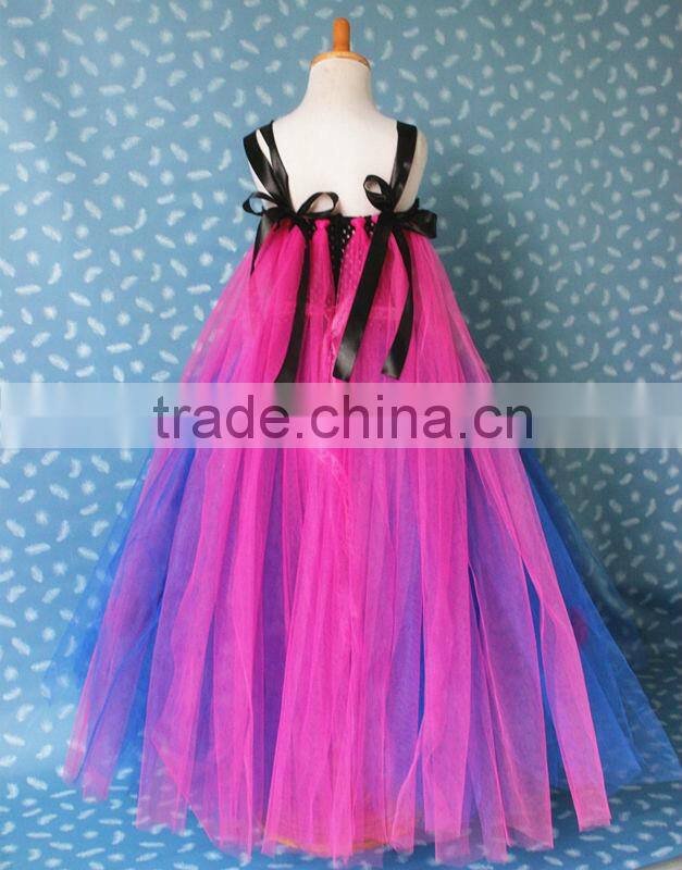 (Yellow belt)Long dress with handmade flower elsa dress cosplay costume in frozen