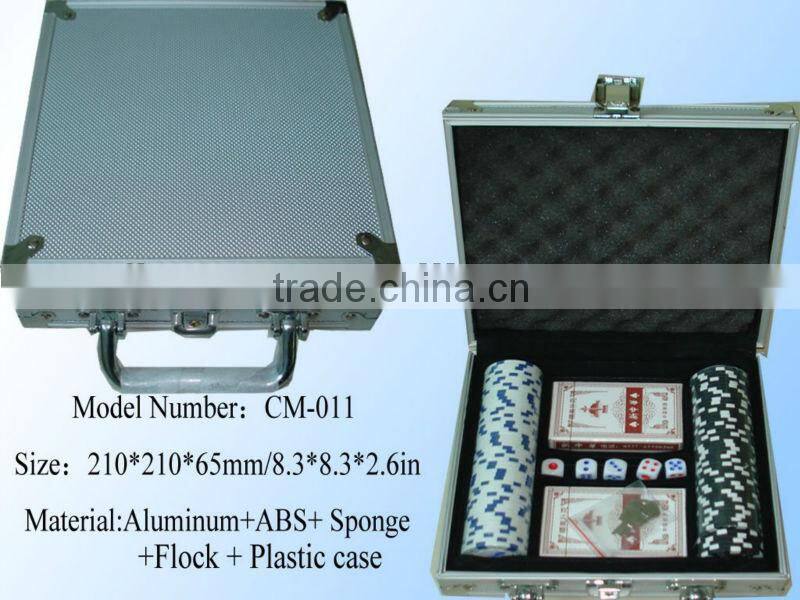 New arrival! 1000pcs poker chip case,aluminum poker set in metal case,trolley poker case