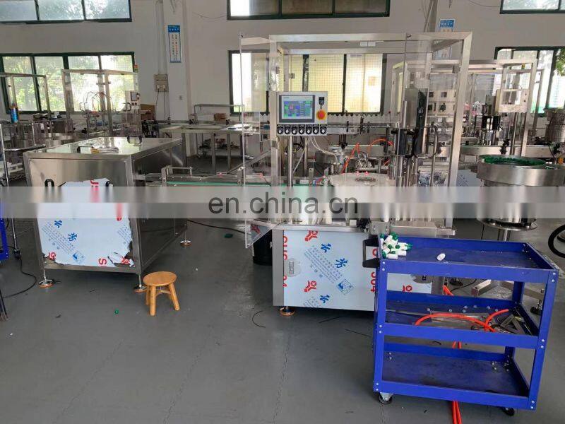 High quality small scale 3-in-1 oil eye drop e-liquid bottle eye vial water filling capping machine