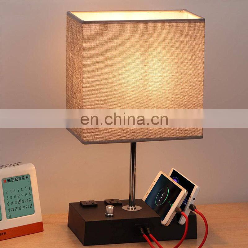 Wholesale customized good quality lamps table lamps modern home decorative wireless charge table lamp