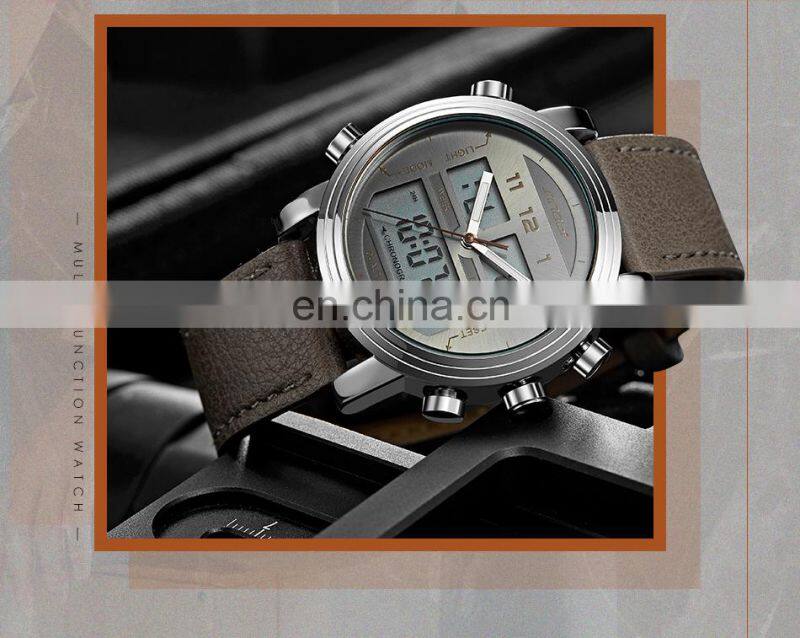 SINOBI Fashion Digital Watch Man Chronograph Calendar Watches Custom Logo OEM Wristwatch S9824G Watch Digital Analog Mens