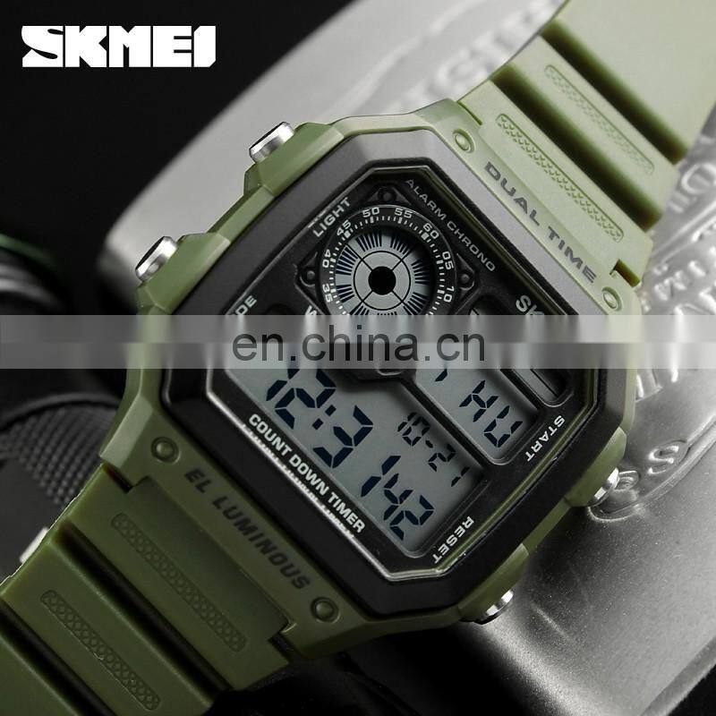 skmei 1299 japanese designer digital hand square watch