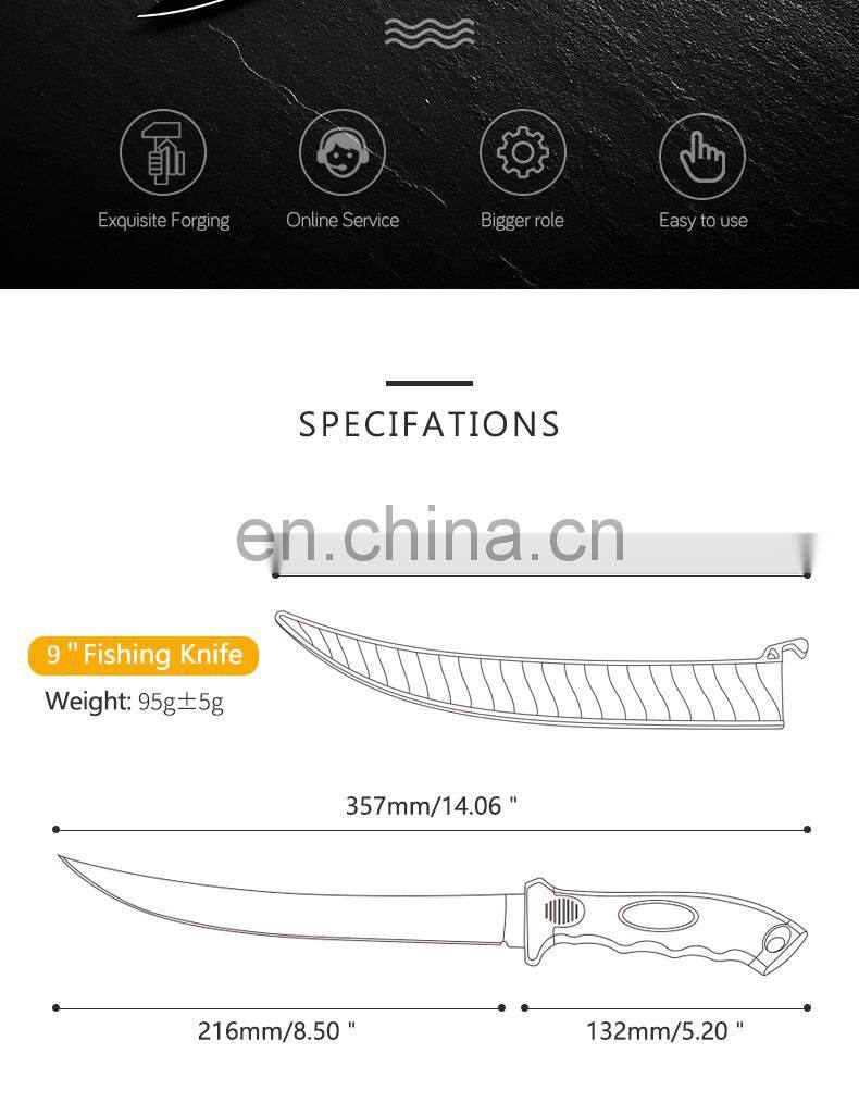 Hot Sale Fishing Knife Stainless Steel Outdoor Camping Hiking Fishing Emergency Survival Kit Knife