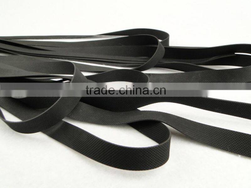 Black Microgroove Non-slip Elastic Rubber Band