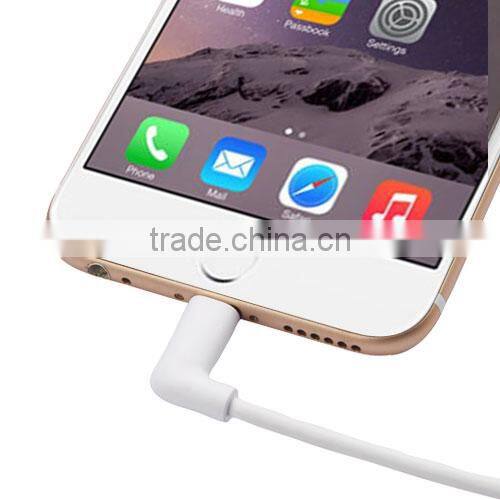 MFI certified multi color dual 90 degree angled usb cable for iphone 6 plus/mini ipad 2 support ios 8
