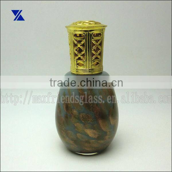 250ml Elegant Gray With Golden Shiny Spot Glass Aroma Diffuser Bottle