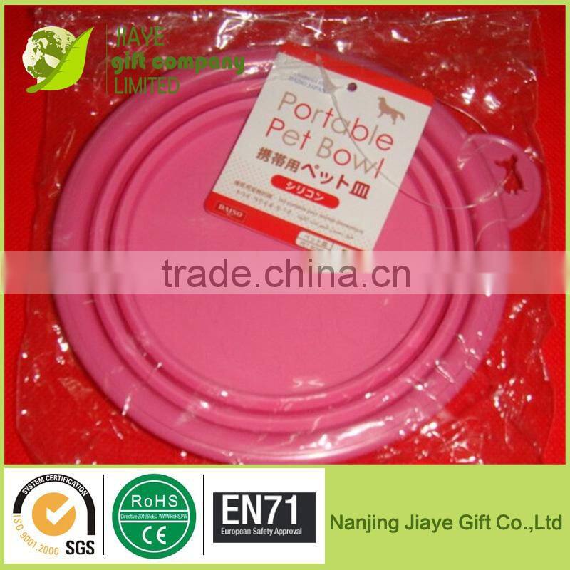 High Quality Small and Large Silicone Collapsible dog pet Bowl