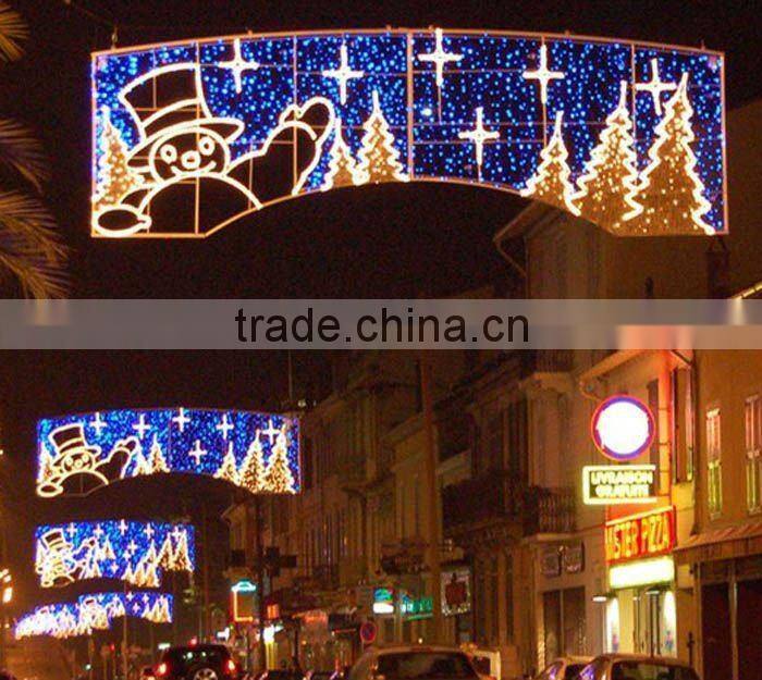 across street light decoration