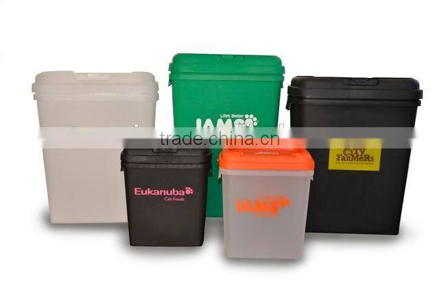 2015 Hot selling 15kgs PP dogs food container with sealing lid