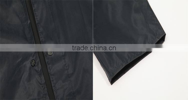 Long hooded waterproof Hooded waterproof rain poncho with sleeves