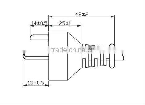 Denmark 3 pins ac adapter multi plug