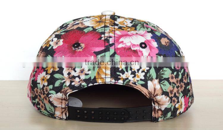 wholesale in-stock flora flat peaked snapback hat