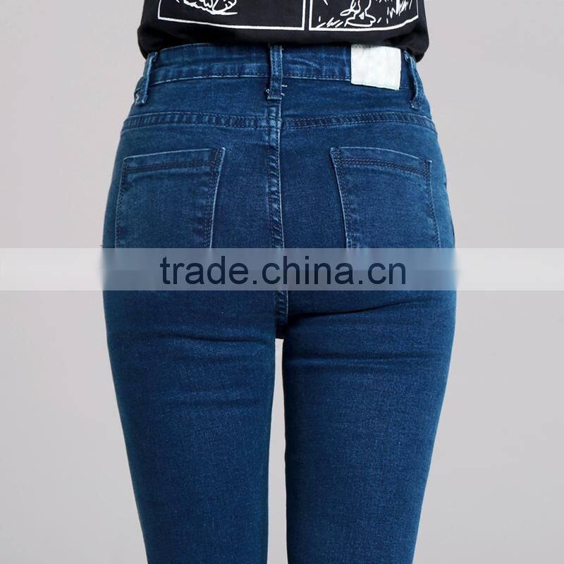 Fashion high-waist skinny women denim jeans 2016