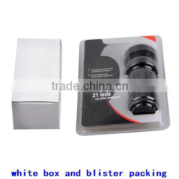 LED UV Flashlight Small 380-385nm Wave Band 21 LED UV Flashlight