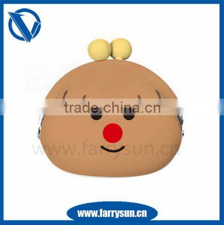 2015 Hot selling Christmas purses/silicone coin pouch/rubber women purse