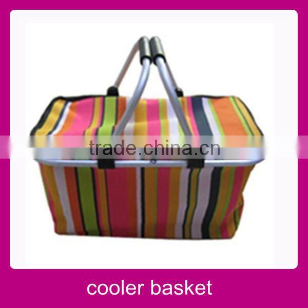 2014 fold thermal insulation cooler picnic basket