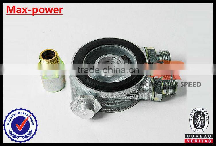 AN10 aluminum thermostat Oil Sandwich Adapters Oil Cooler Adapter silver Oil Sandwich plate