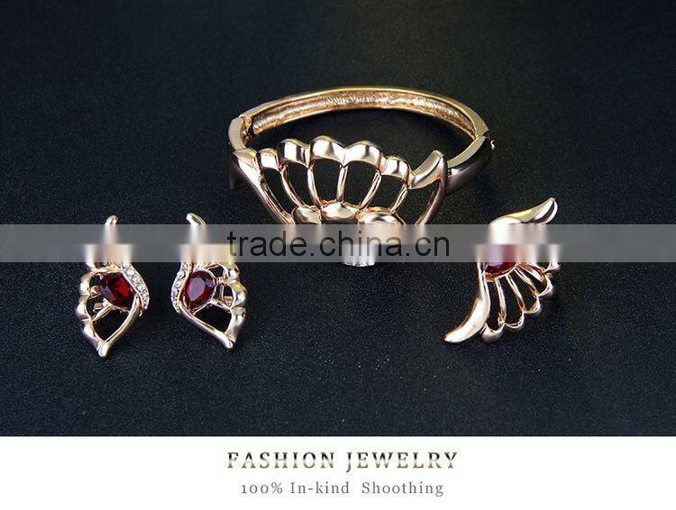 2016 Angel Wings Flying Nice Austrian Crystal Gold Plated Jewelry Sets